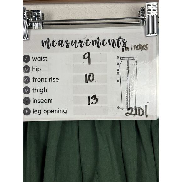 Tambere Girls Wide Leg Pants Size 6 Green Minimalist Boho Korean Comfort Playful - Picture 2 of 7